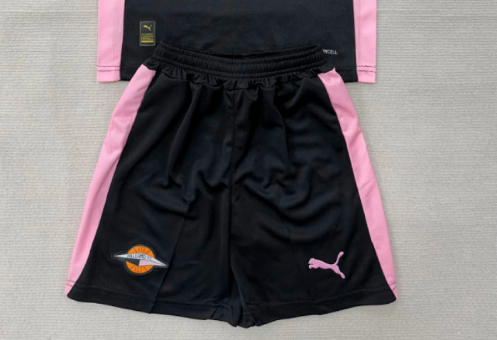 Fan Version 2025-2026 Palermo Away Black Soccer Shorts Football Shorts