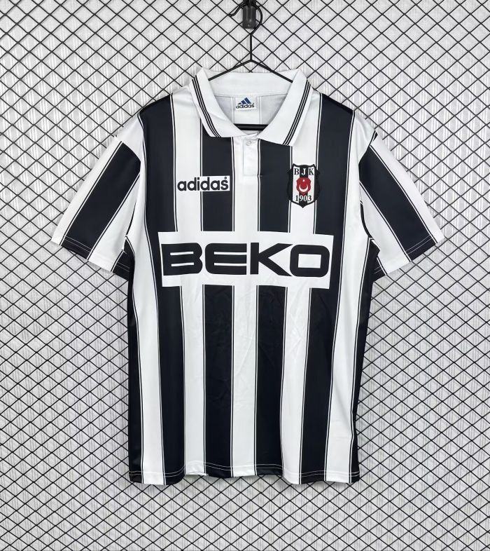 Retro Jersey 1996-1997 Besiktas Away Soccer Jersey Vintage Beşiktaş Football Shirt
