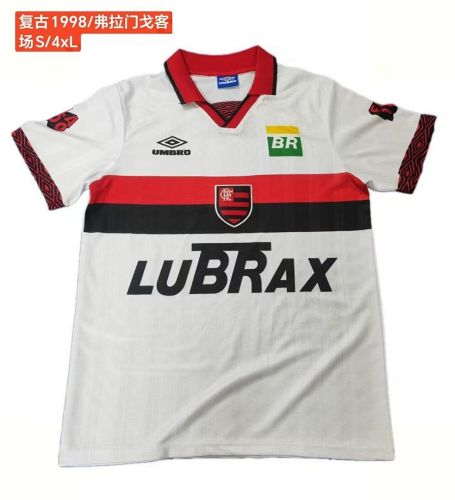 Retro Jersey 1998 Flamengo Away White Vintage Soccer Jersey