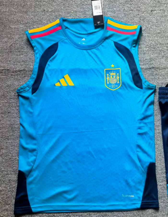 2026 Spain Blue Soccer Vest