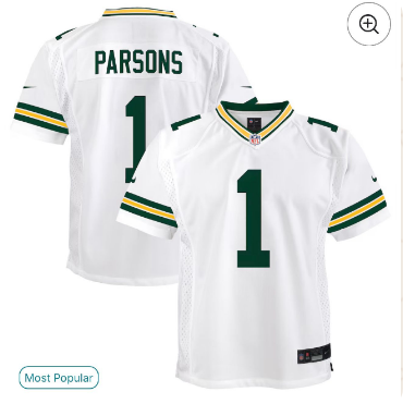 Youth Green Bay Packers Micah Parsons White Game Jersey