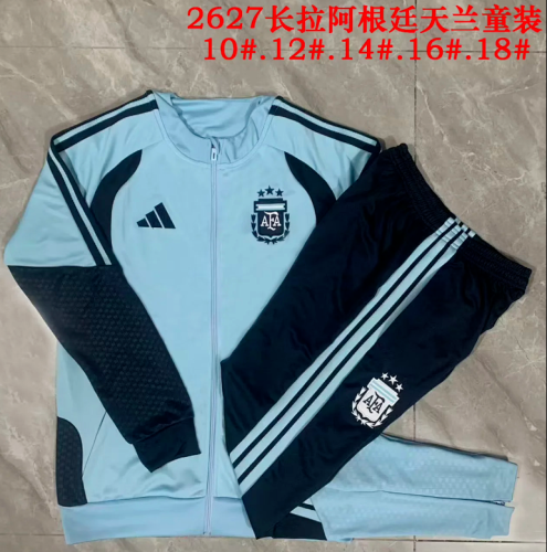 2026 Argentina Light Blue Soccer Windbreaker Jacket Football Jacket and Pants