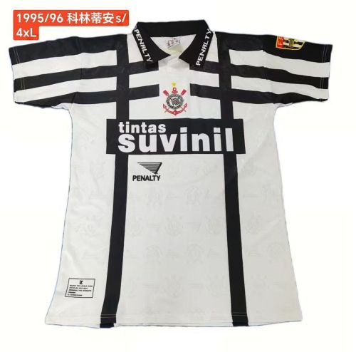 Retro Shirt 1995-1996 Corinthians Home Soccer Jersey Vintage Football Shirt