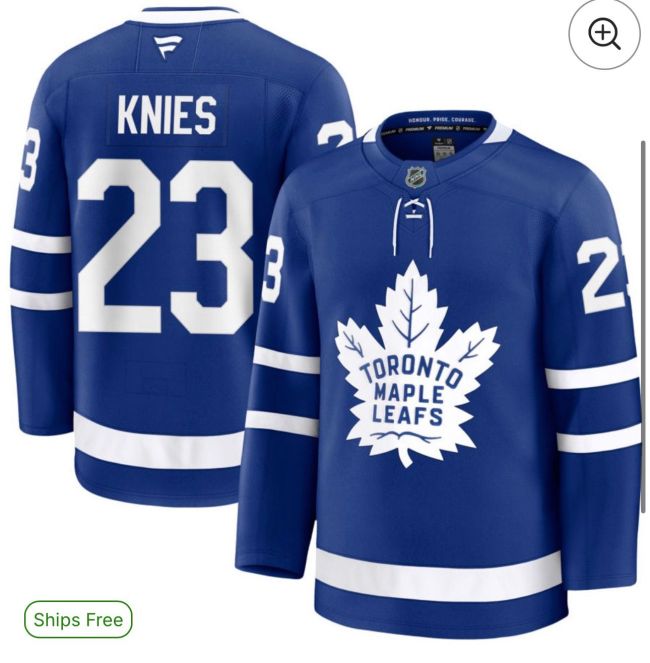 Toronto Maple Leafs Blue Jersey KNIES 23 NHL Jersey