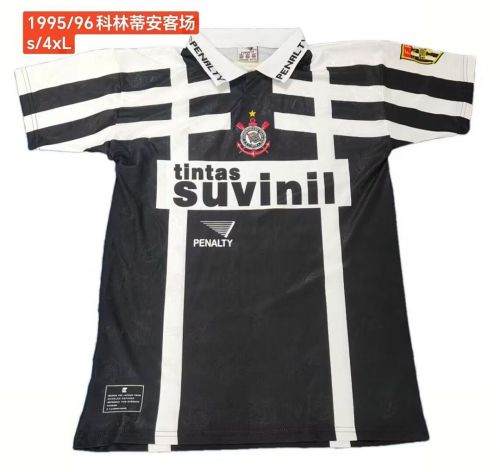 Retro Shirt 1995-1996 Corinthians Away Soccer Jersey Vintage Football Shirt