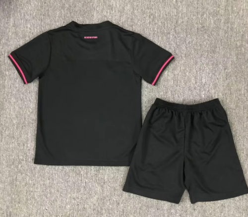 without Sponor Logo Youth Uniform Kids Kit Everton 2025-2026 Fourth Away Black Soccer Jersey Shorts Child Football Set