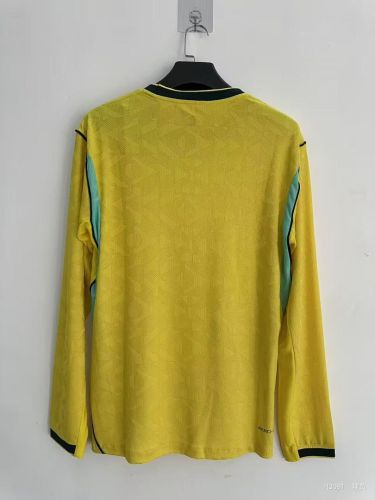 Long Sleeve Player Version 2026 Brazil Home Soccer Jersey Brasil Football Shirt