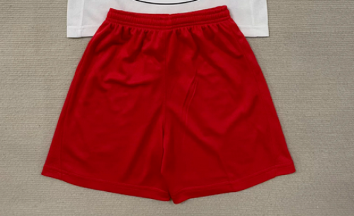Fan Version 2025-2026 Gijon Third Away Red Soccer Shorts Football Shorts