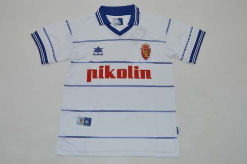 Retro Jersey 1999-2001 Real Zaragoza Home Soccer Jersey Vintage Camisetas de Futbol