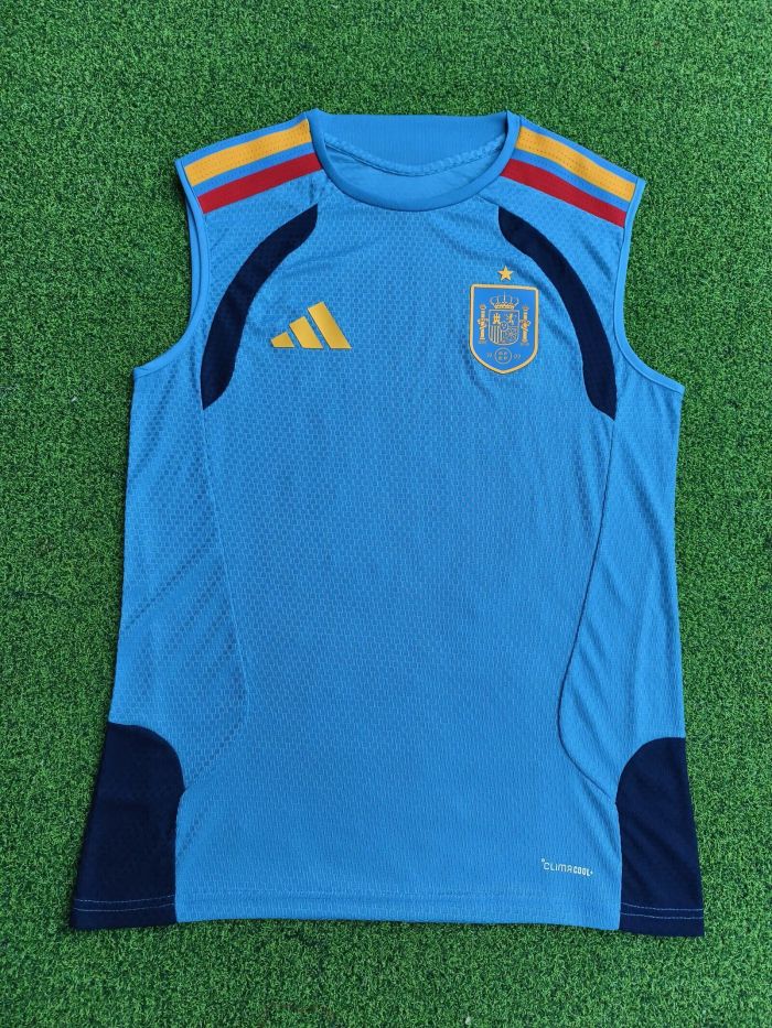 2026 Spain Blue Soccer Vest