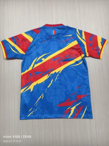 Fans Version 2026 Congo Blue/Yellow/Red Special Edition Soccer Jersey Football Shirt