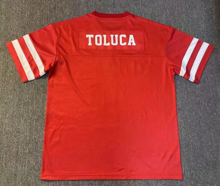 Fan Version 2025-2026 Deportivo Toluca Red Baseball Shirt