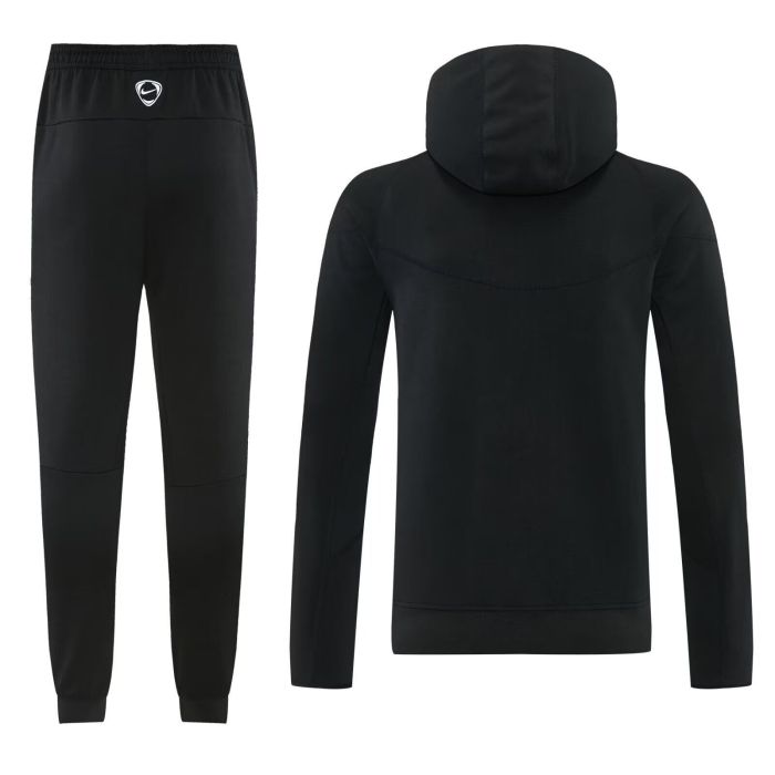 with Caps 2026 Chelsea Black Soccer Windbreaker Hoodie and Pants Football Hoody