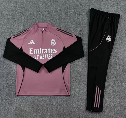 2025-2026 Real Madrid Purple Soccer Training Sweater and Pants Football Kit