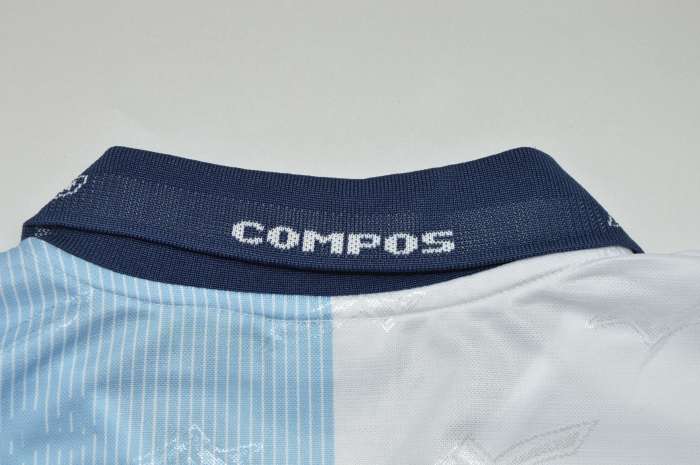 with LFP Patch Retro Jersey 1999-2001 SD Compostela Home Soccer Jersey Vintage Camisetas de Futbol