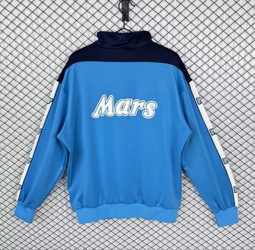 Retro Jacket 1989-1990 Napoles Blue Soccer Windbreaker Jacket Napoli Football Jacket