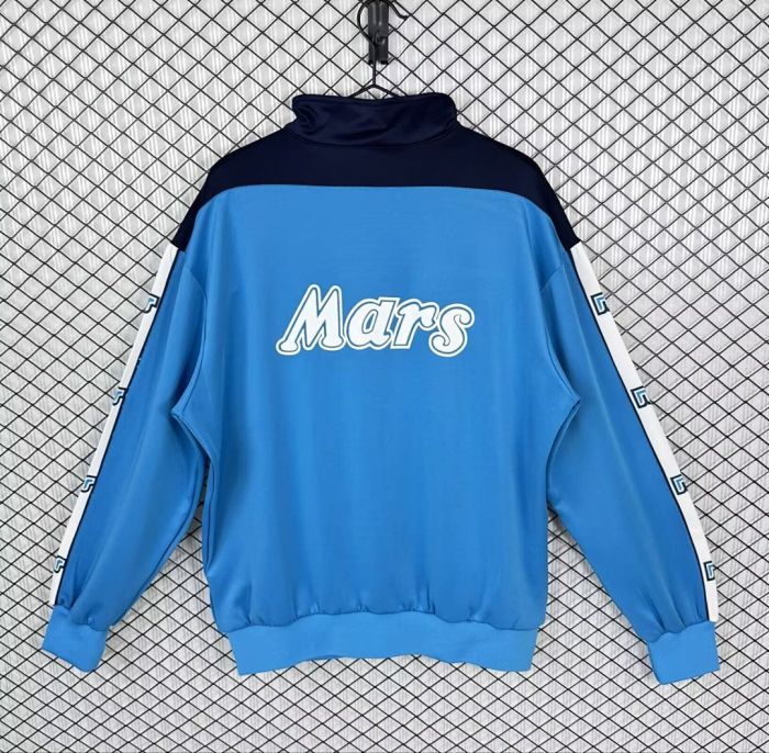 Retro Jacket 1989-1990 Napoles Blue Soccer Windbreaker Jacket Football Jacket