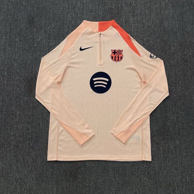 2025-2026 Barcelona Pink Soccer Training Sweater
