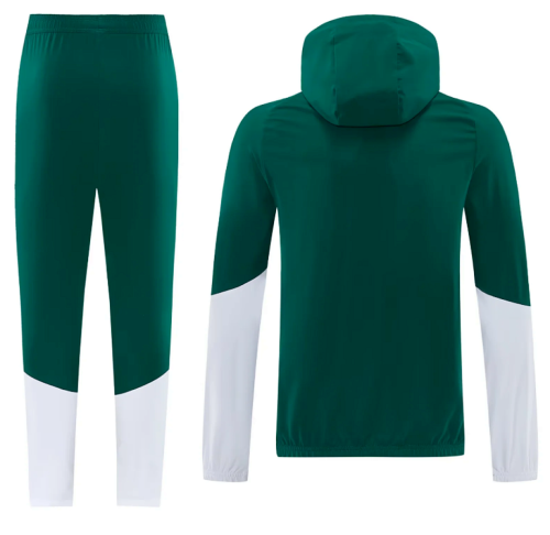 with Caps 2026 Italy Green Soccer Windbreaker Hoodie and Pants Football Hoody