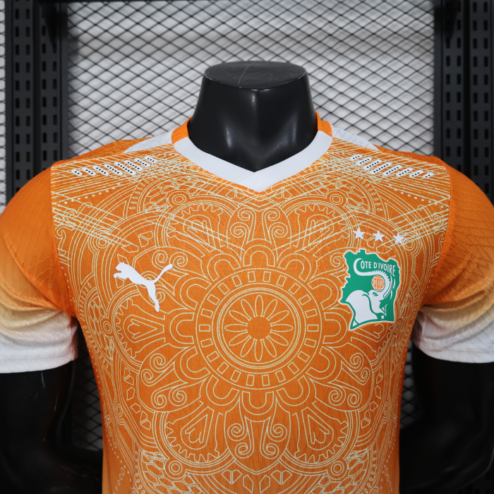 Player Version 2026 Ivory Coast Football Shirt Côte d'Ivoire Orange/White Special Edition Soccer Jersey