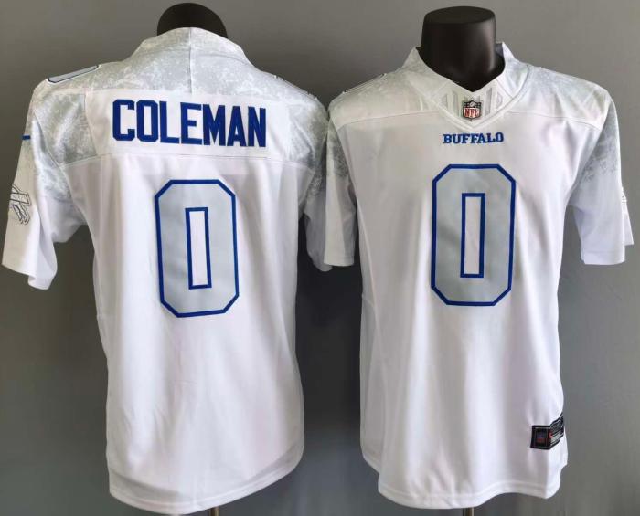 2025 Buffalo Bills COLEMAN 0 White NFL Jersey
