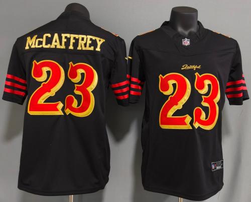 San Francisco 49ers 23 McCAFFREY Black NFL Jersey