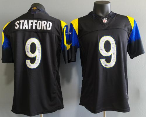 Los Angeles Rams STAFFORD 9 Black NFL Jersey