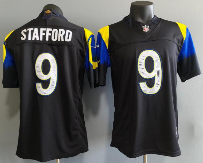 Los Angeles Rams STAFFORD 9 Black NFL Jersey