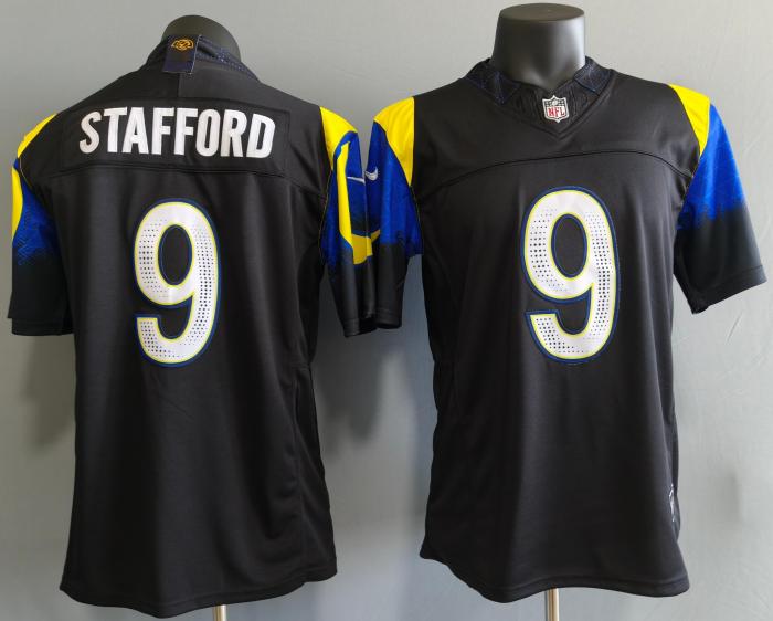 Los Angeles Rams STAFFORD 9 Black NFL Jersey