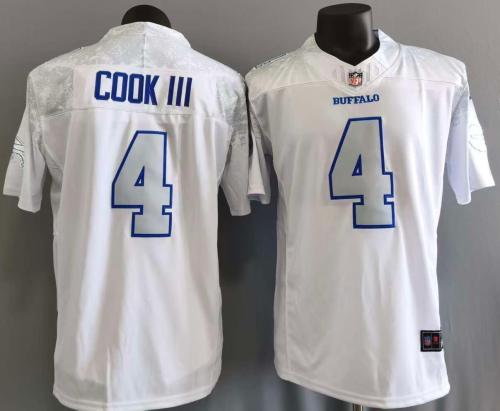 2025 Buffalo Bills COOK III 4 White NFL Jersey