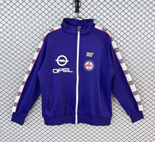 Retro Jacket 1985-1986 Fiorentina Purple Soccer Windbreaker Jacket Napoli Football Jacket