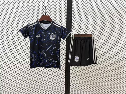 Youth Uniform Kids Kit Argentina 2026 Away Soccer Jersey Shorts Child Football Set
