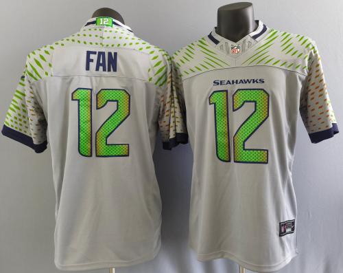 2025 Seattle Seahawks FAN 12 Grey NFL Shirt