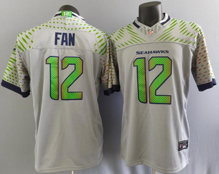 2025 Seattle Seahawks FAN 12 Grey NFL Shirt