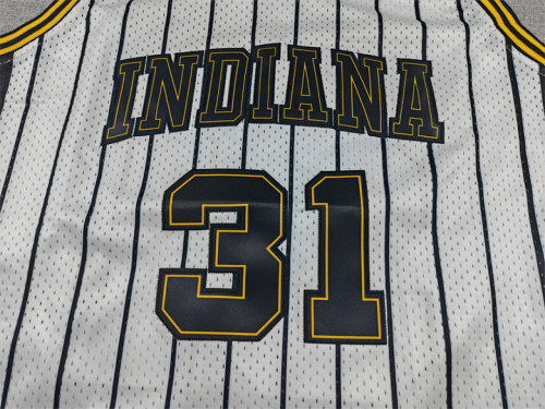 Retro Indiana Pacers 31 MILLER White NBA Shirt Basketball Jersey