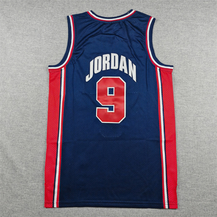 Mitchell&ness 1992 USA MICHAEL JORDAN 9 Dark Blue NBA Shirt United States Basketball Jersey
