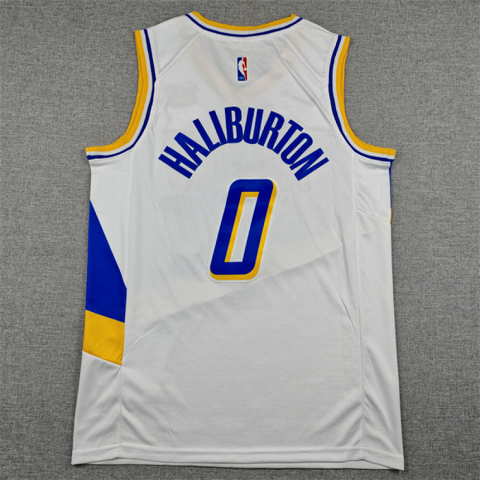 2026 City Version Indiana Pacers 0 HALIBURTON White NBA Shirt Basketball Jersey