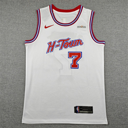 2026 City Edition Houston Rockets DURANT 7 White Basketball Shirt NBA Jersey