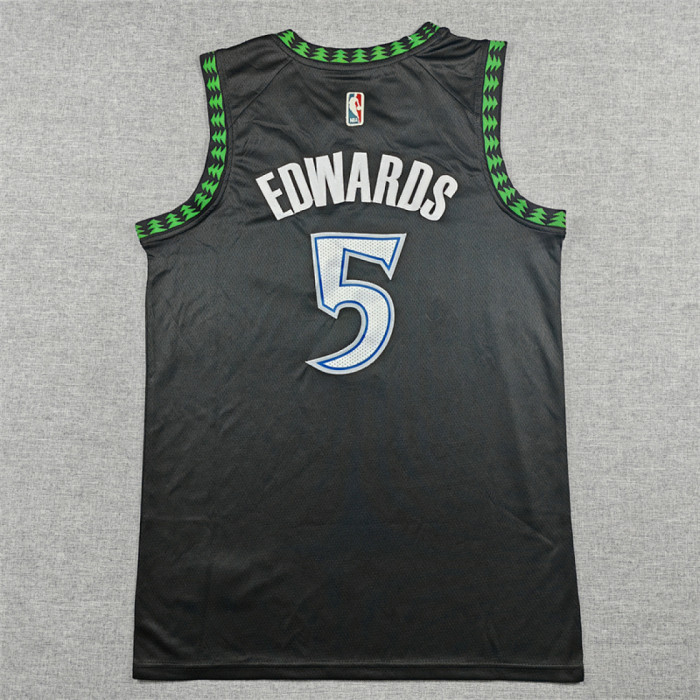 2026 Minnesota Timberwolves EDWARDS 5 Classic Black NBA Jersey Basketball Shirt