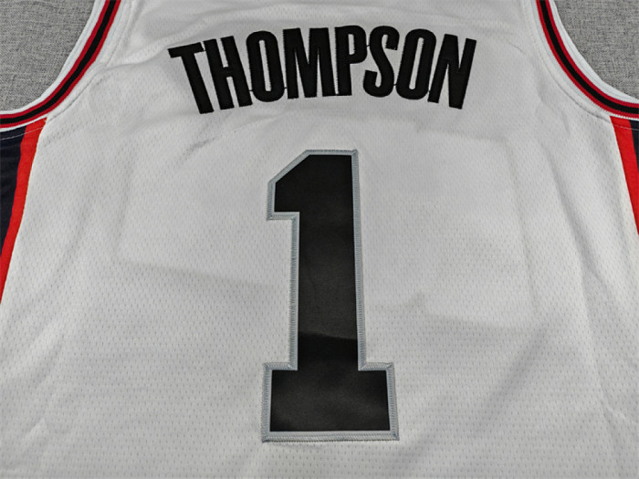 2025 City Edition Houston Rockets THOMPSON 1 White Basketball Shirt NBA Jersey