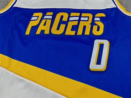 2026 City Version Indiana Pacers 0 HALIBURTON White NBA Shirt Basketball Jersey