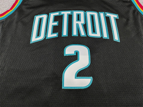2026 City Edition Detroit Pistons 2 CUNNINGHAM NBA Jersey Black Basketball Shirt