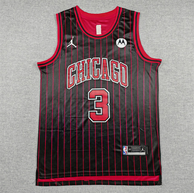 2026 Statement Edition Chicago Bulls GIDDEY 3 Black Stripes Basketball Shirt NBA Jersey