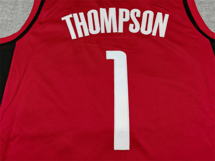 Houston Rockets THOMPSON 1 Red Basketball Shirt NBA Jersey