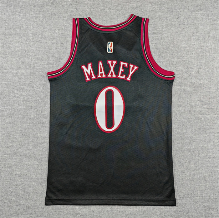 Youth 2026 Philadelphia 76ers MAXEY 0 Classic Black NBA Jersey Child Basketball Shirt