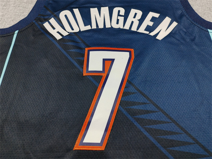 2026 City Edition Oklahoma City Thunder HOLMGREN 7 Blue NBA Jersey Basketball Shirt