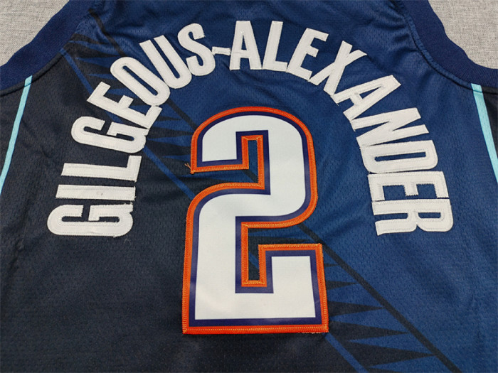 2026 City Edition Oklahoma City Thunder GIL GEOUS-ALEXANDER 2 Blue NBA Jersey Basketball Shirt