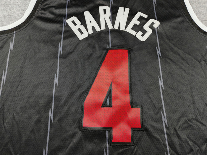 2026 City Edition Toronto Raptors BARNES 4 Black NBA Jersey Basketball Shirt