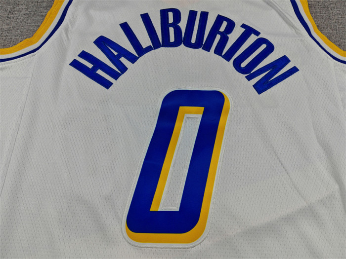 2026 City Version Indiana Pacers 0 HALIBURTON White NBA Shirt Basketball Jersey