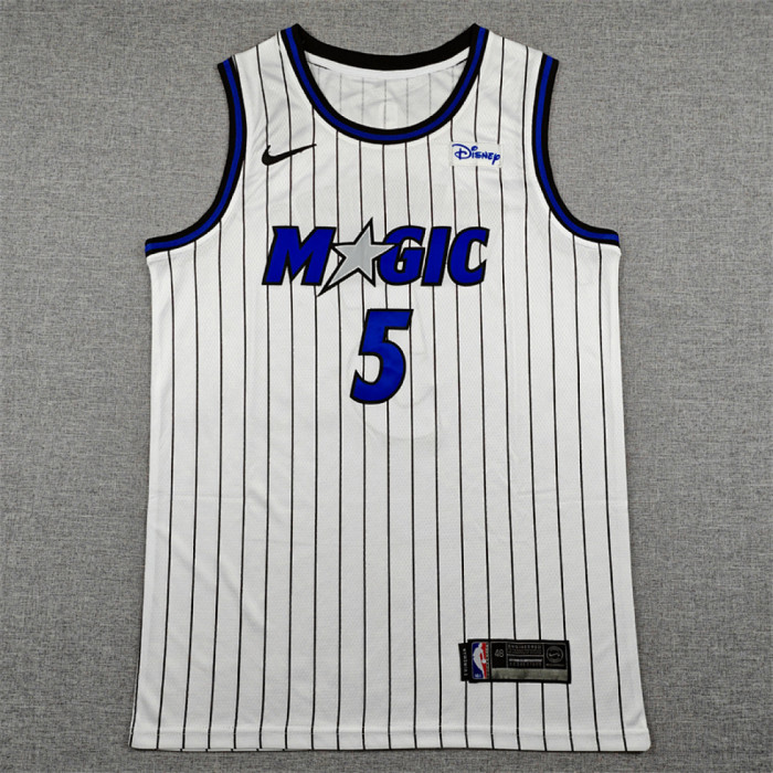 Orlando Magic 5 BANCHERO White Stripes NBA Jersey Basketball Shirt